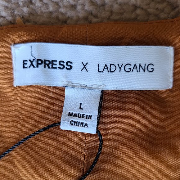 Express X Ladygang Tie/Wrap Crop Blouse - Picture 7 of 7